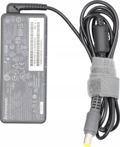 Adapter karikues Lenovo AC 65W, lidhje rrethore, i zi