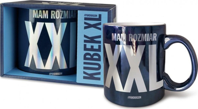 Filxhan i madh XL "I Have Size XXL", 500ml, qeramik, i bardhë