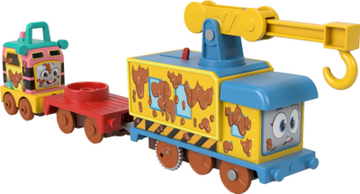 Set trenash Fisher Price Thomas and Friends Fix em Up Friends HHN43, motorik, me vinç, shumëngjyrësh