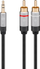 Kabllo audio Goobay Plus 78579, Jack 3.5 mm në 2x RCA, 1.5 m, e zezë