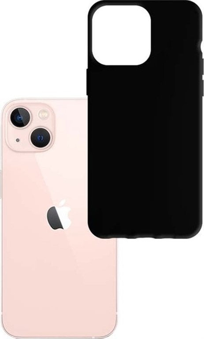 Mbulesë mbrojtëse 3MK Matte Case për iPhone 14 6.1", mat, e zezë