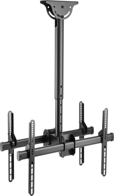 Mbajtëse tavani TV Deltaco ARM-0403, teleskopike, për 2 ekrane 37"-70", e zezë