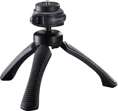 Tripod tavoline Mantona Kaleido Gaia, mini, i lehtë, i zi