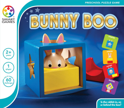 Lojë puzzle SmartGames Bunny Boo, edukative, 60 sfida, shumëngjyrëshe