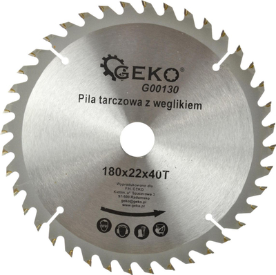 Кружен лист GEKO 180x22x40T, 180mm, 40 заби, метален