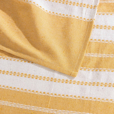 Mbulesë krevati Douceur d'Interieur Abby, jacquard, 220 x 240 cm, me vija, e verdhë