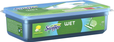 Lecka të lagështa për dysheme Swiffer Floor Cloth Citrus Fresh, 20 copë, aromë agrumesh