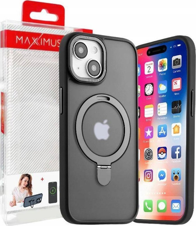 Mbulesë telefoni MX Kickstand MagSafe për iPhone 14 Pro Max 6.7", me këmbë mbajtëse, gjysmë e tejdukshme, blu