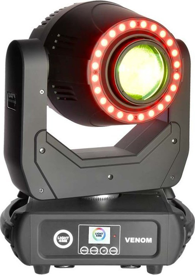 Reflektor skenik Light4Me LED 200W, kënd 13°, unazë RGB, i zi