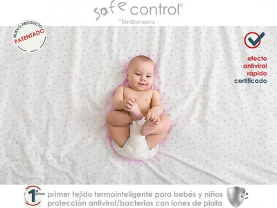 Çarçaf mbrojtës për krevat bebe Bimbidreams Thermointelligent, 120x60 cm, papërshkueshëm nga uji, i bardhë