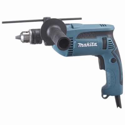 Trapan me goditje Makita HP1640, 680W, mandrinë me çelës, blu