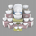 Set tasa TASSEN Bowls White Grin and Kiss, porcelan, 350 ml, t'bardha