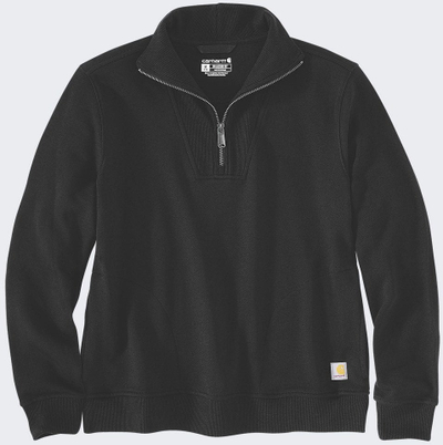 Bluzë me zinxhir 1/4 Carhartt Tencel Fiber Series, relaxed fit, për goca, e zezë, madhësia S