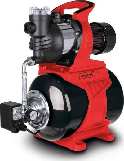 Stacion uji shtëpiak Scheppach HWW1400, 1300W, depozitë 24L, i kuq e zi