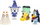 Set figurina Bluey për Halloween, 4 copa, 2.5\", me lloj-lloj aksesorësh, shumëngjyrëshe
