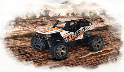 Автомобил со далечински управувач Buddy Toys BRC 20.425 RC Wizard, размер 1:20, брзина 12 km/h, бело портокалов