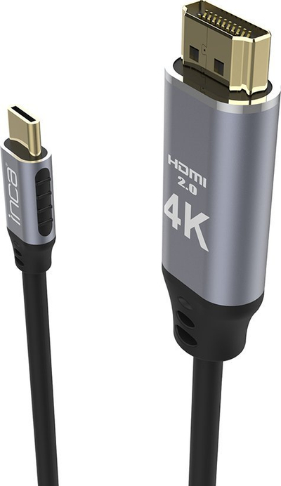 Kабел INCA ITCH-20, USB Type C во HDMI, 2 m, црн