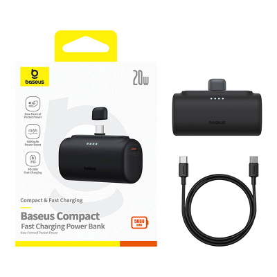 Powerbank Baseus Compact 5000mAh, 20W, USB-C (i zi)