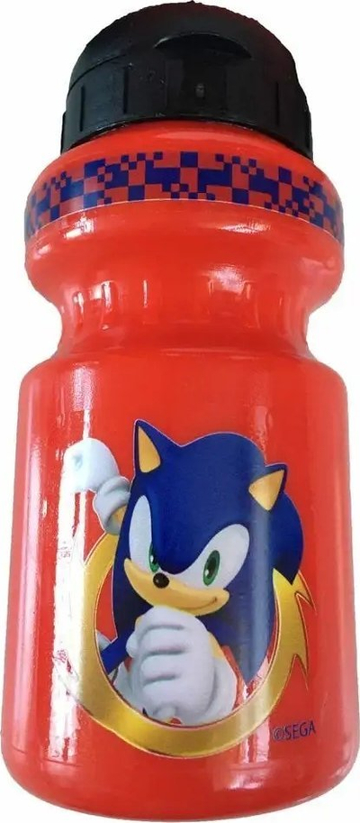 Biçikletë për kalamaj Dino Bikes Sonic the Hedgehog 12", me rrota ndihmëse, shishe uji, blu