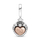 Rruazë për byzylyk Pandora Ladybird & Heart Dangle Charm, e argjendtë/ari rozë