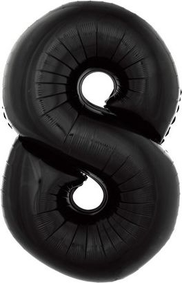Balonë folie Godan Number 8, 92 cm, e zezë