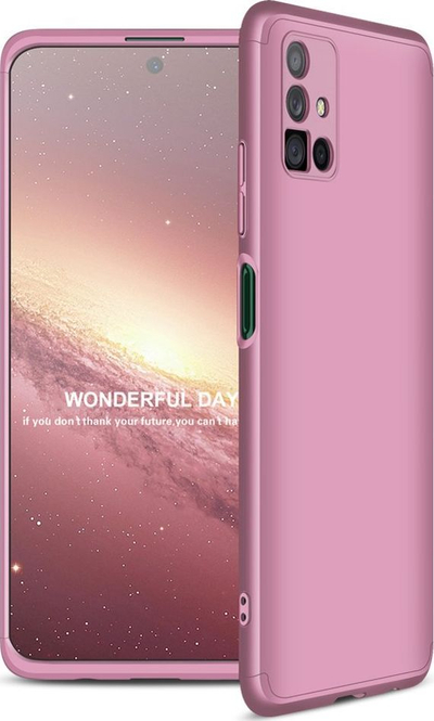 Mbrojtëse telefoni GKK për Samsung Galaxy M51, 360°, PC, rozë