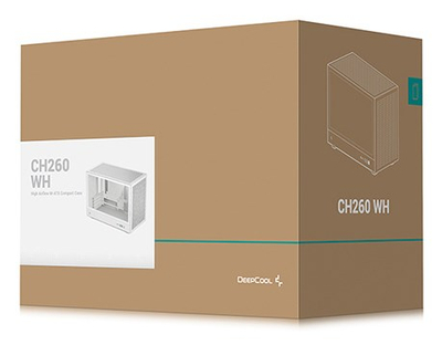 Kutia PC DeepCool CH260, MicroATX Gaming, xham i temperuar, e bardhë