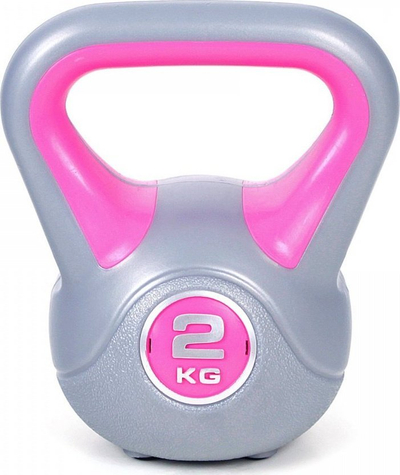 Kettlebell Weight Master, 2kg, vinyl ciment, blu
