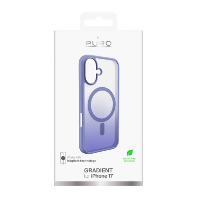 Mbrojtëse telefoni Puro Gradient për iPhone 17, e përshtatshme për MagSafe, lejla transparente
