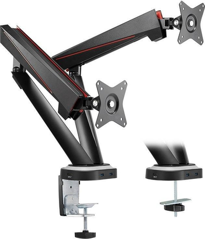 Krah tavoline për monitora LogiLink BP0092, për 2 monitora deri 32\", i zi