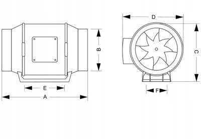 Ventilator kanali airRoxy aRil 150 ECO, 620 m³/h, i bardhë