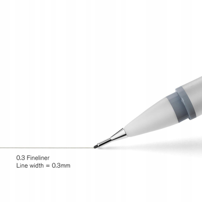 Laps fineliner Winsor &amp; Newton Cool Grey, 0.3mm, gri e ftohtë