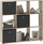 Raft librash FMD Standing Shelf, 9 ndarje, imitim dru lisi, ngjyrë natyrale