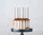Qirinj torte Godan Metallic Candles, 17 cm, 6 copë, bakër metalik