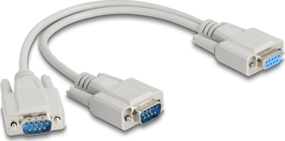 Adapter kabllo Delock 67160, D Sub9 Y, 30 cm, bezhë