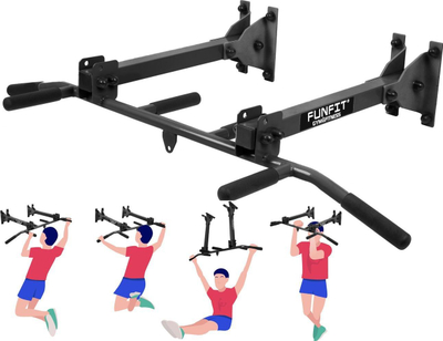 Shirit tërheqës Funfit për mur edhe tavan, mban gjer 300 kg, metalik, i zi