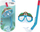 Set maskë zhytjeje me tuba Bestway 24059, për fëmijë, dizajn kafshësh, blu