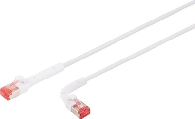 Кабел мрежен Lanview LV-6AFTP-FLEX-ANG-10W, Cat6A, флексибилен агол, бел