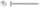 Vida vetëshpuese metalike Haushalt, 4.2x51/31 mm, ZN, 10 copë
