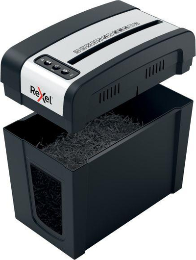 Шредер Рексел Секјур MC3 SL P5, микро-сечење P5, депонија 10L, црн