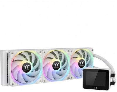 Ftohës uji për CPU Thermaltake MAGCurve 360 Ultra ARGB, radiator 360mm, ekran 6.67", i bardhë