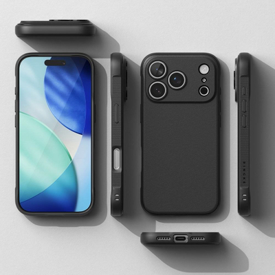 Kapak telefoni Ringke Onyx për iPhone 17 Pro, TPU i butë, mbron nga rëniet, ngjyrë e zezë