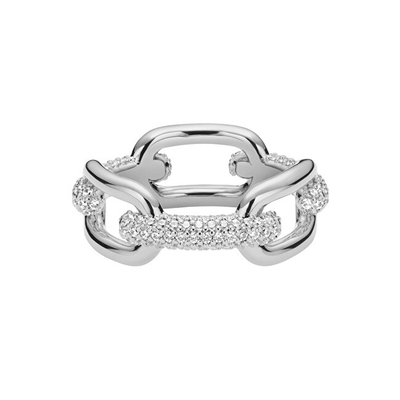 Unazë për femra Daniel Wellington Crystal Link DW0040061, e argjendtë