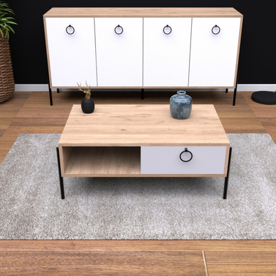 Tavolinë për kafe sonama-white 90×56×37,6 cm (HM9247.01)