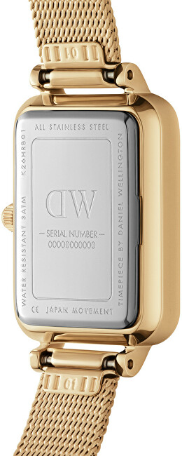 Orë dore Daniel Wellington Quadro 20X26 Pressed Evergold G White DW00100556