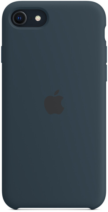 Apple силиконска маска за iPhone SE (2022), Морска сина боја