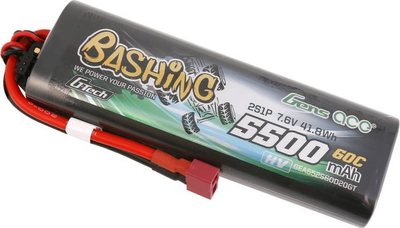 Bateri LiPo Gens Ace Bashing, 5500mAh, 7.6V 60C HV, e zezë