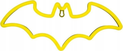 Lampë murale dekorative Batman, LED neon, me USB, e verdhë