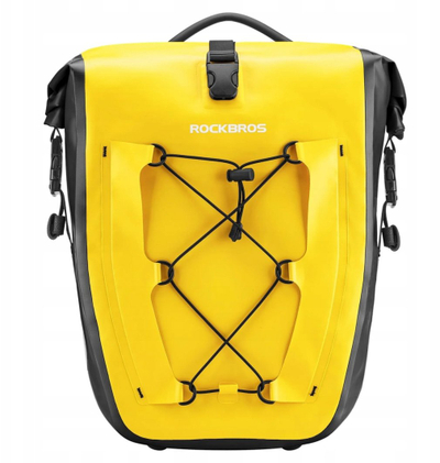 Çantë biçiklete RockBros 30140022005, e papërshkueshme nga uji, 25-32L, e verdhë