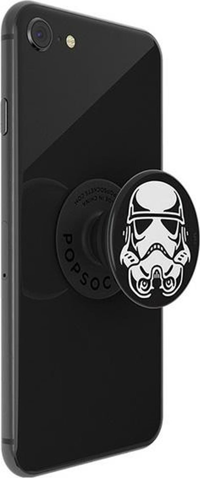Mbajtëse telefoni PopSockets PopGrip Stormtrooper Icon, për smartphone, me dizajn Star Wars, e zezë